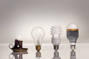 Von der Kerze über die Glühlampe und Energiesparlampe zur LED.